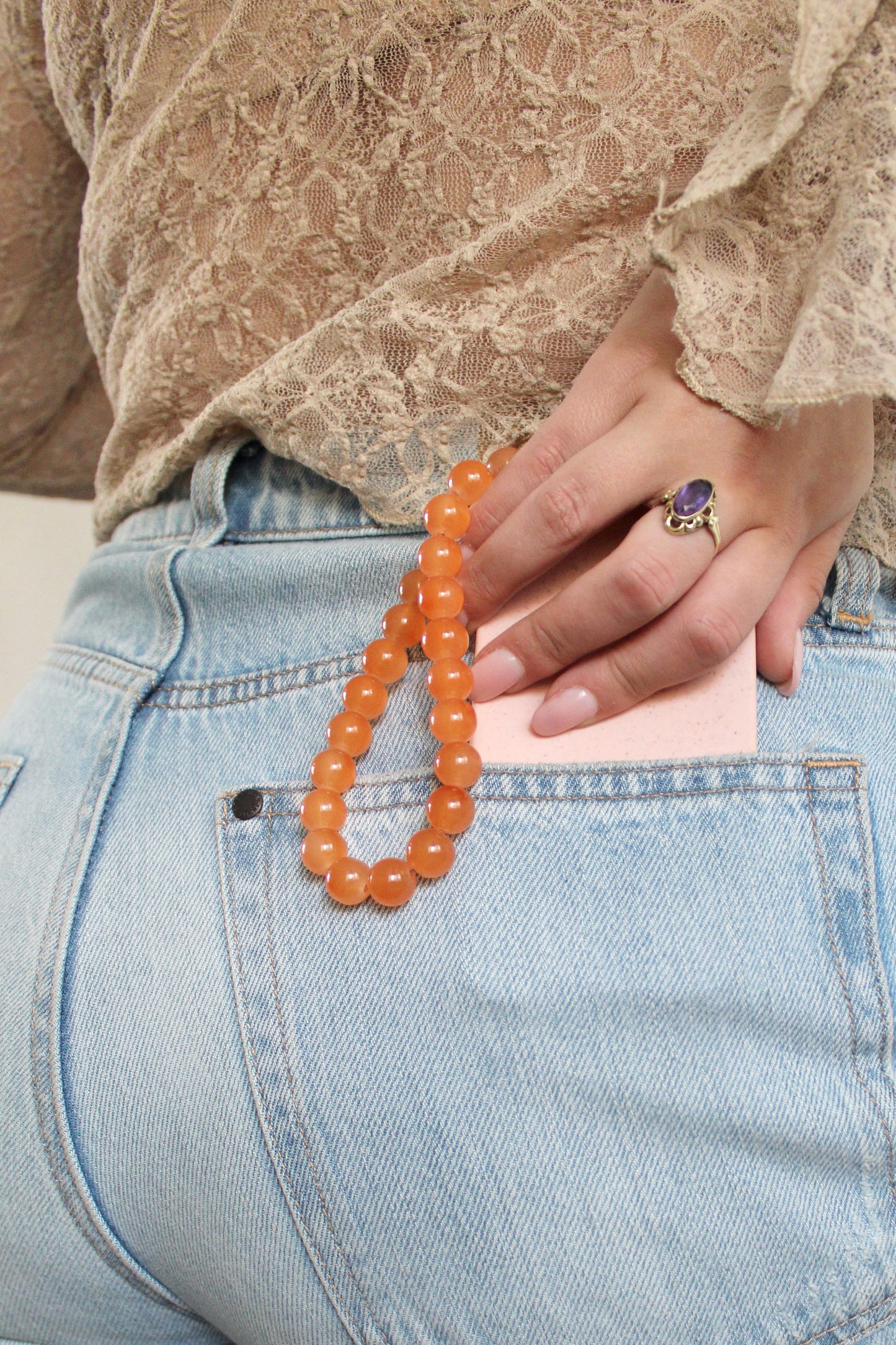 Phone cord - orange