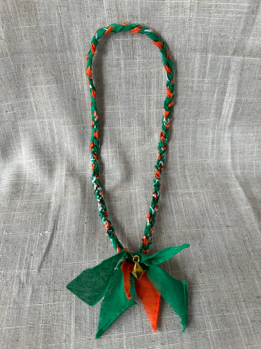 Bandana ketting oranje/groen