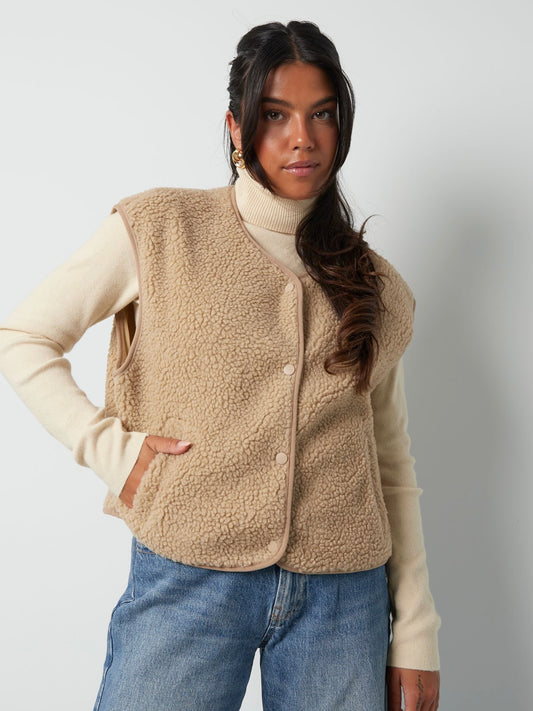 Teddy gilet - beige