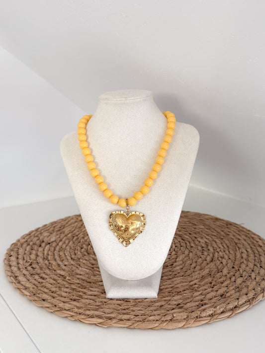 Sunbeads collectie - geel hart open